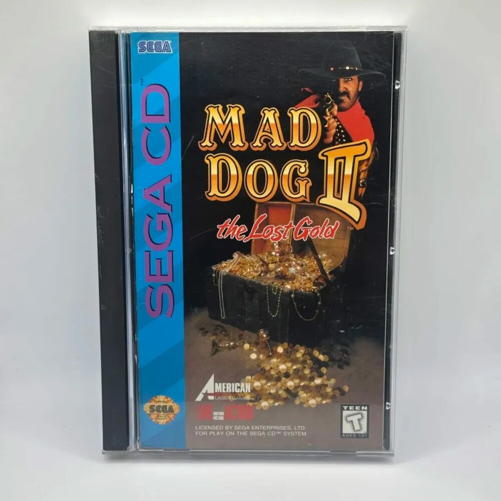 Mad Dog II 2 The Lost Gold Sega CD CIB Manual Poster Reg Card Foam